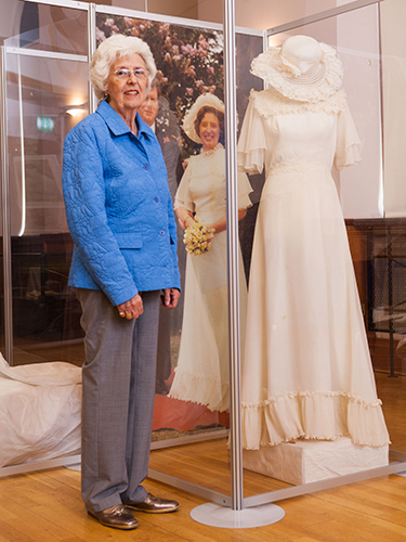 Causeway Coast and Glens Borough Councilâ€™s Coleraine Museum opened the â€˜Rites of Passageâ€™ exhibition in Coleraine Town Hall on Friday 17th July 2015. This fascinating new exhibition draws on memories and experiences shared by local people that everyone can relate and contribute to. Pictured is Ann Lyle. The exhibition is open from 17th July until 29th August, Tuesday to Saturday from 11am until 4pm at Coleraine Town Hall. For further information please contact Coleraine Museum Collections Access Officer, Sarah Carson on 028 7034 7234 or sarah.carson@causewaycoastandglens.gov.uk.