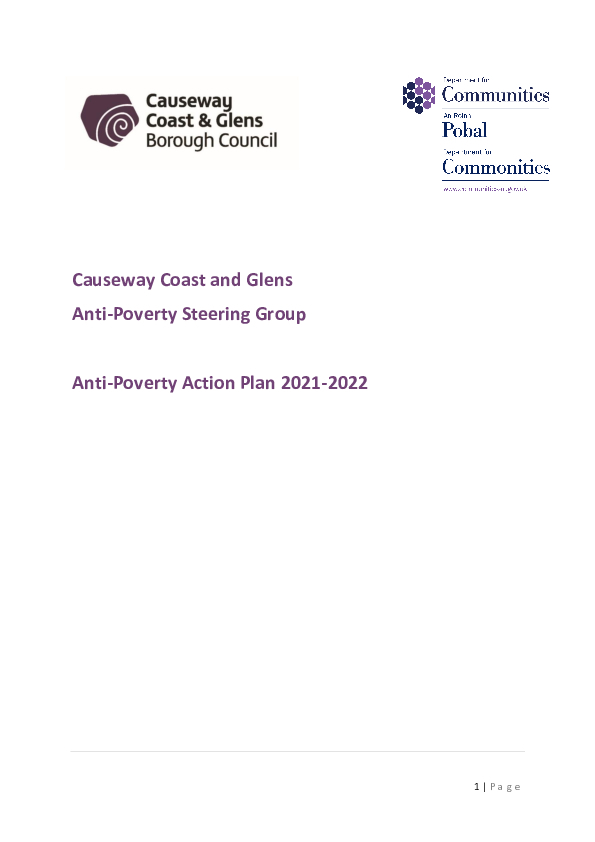 Anti-Poverty Steering Group Action Plan 2021