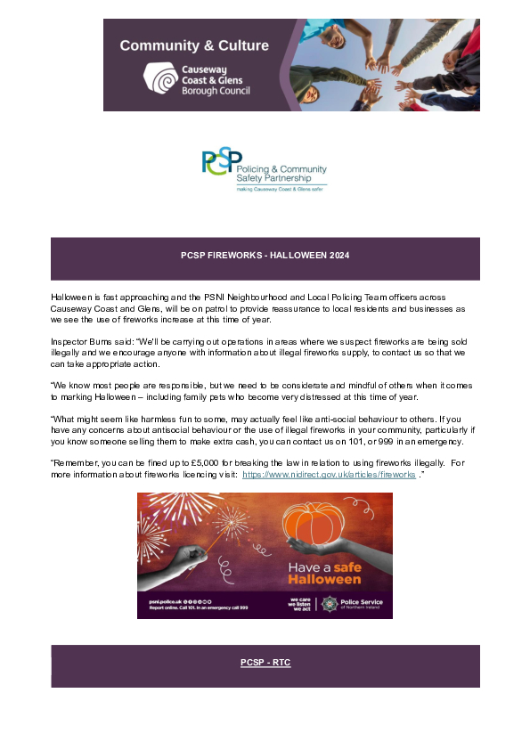 Community & Culture Newsletter October 24 Edition