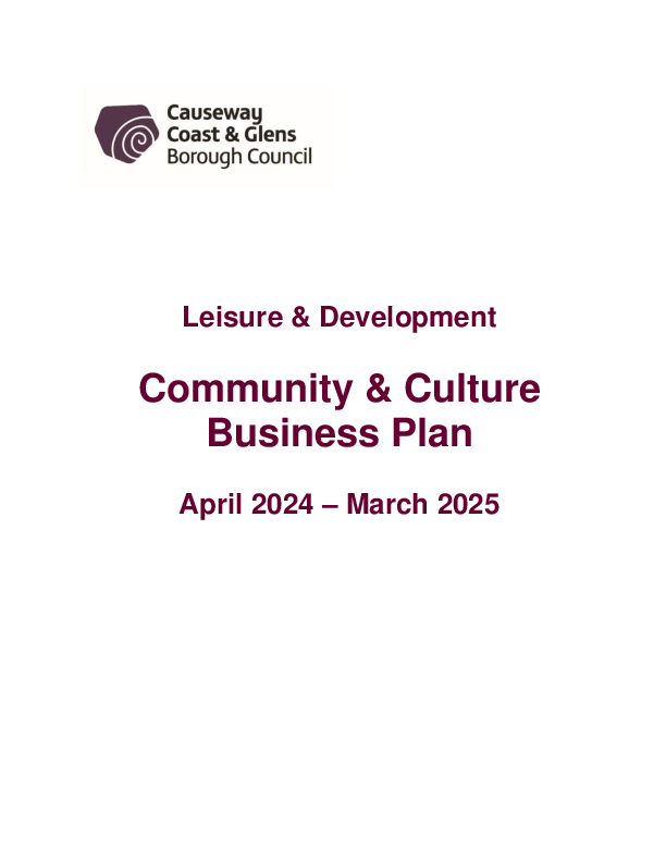 Community & Culture Business Plan 2024-2025