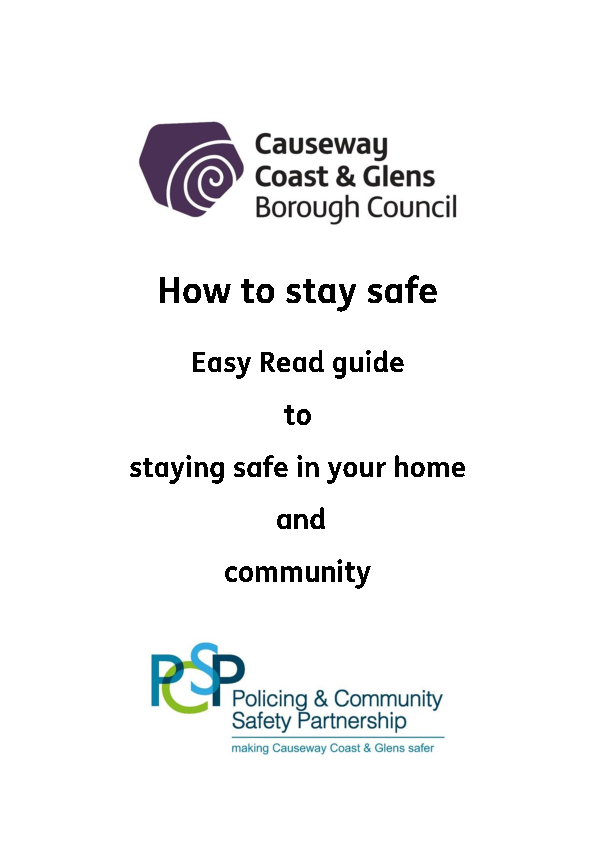 Easy Read Guide - Staying Safe At Home