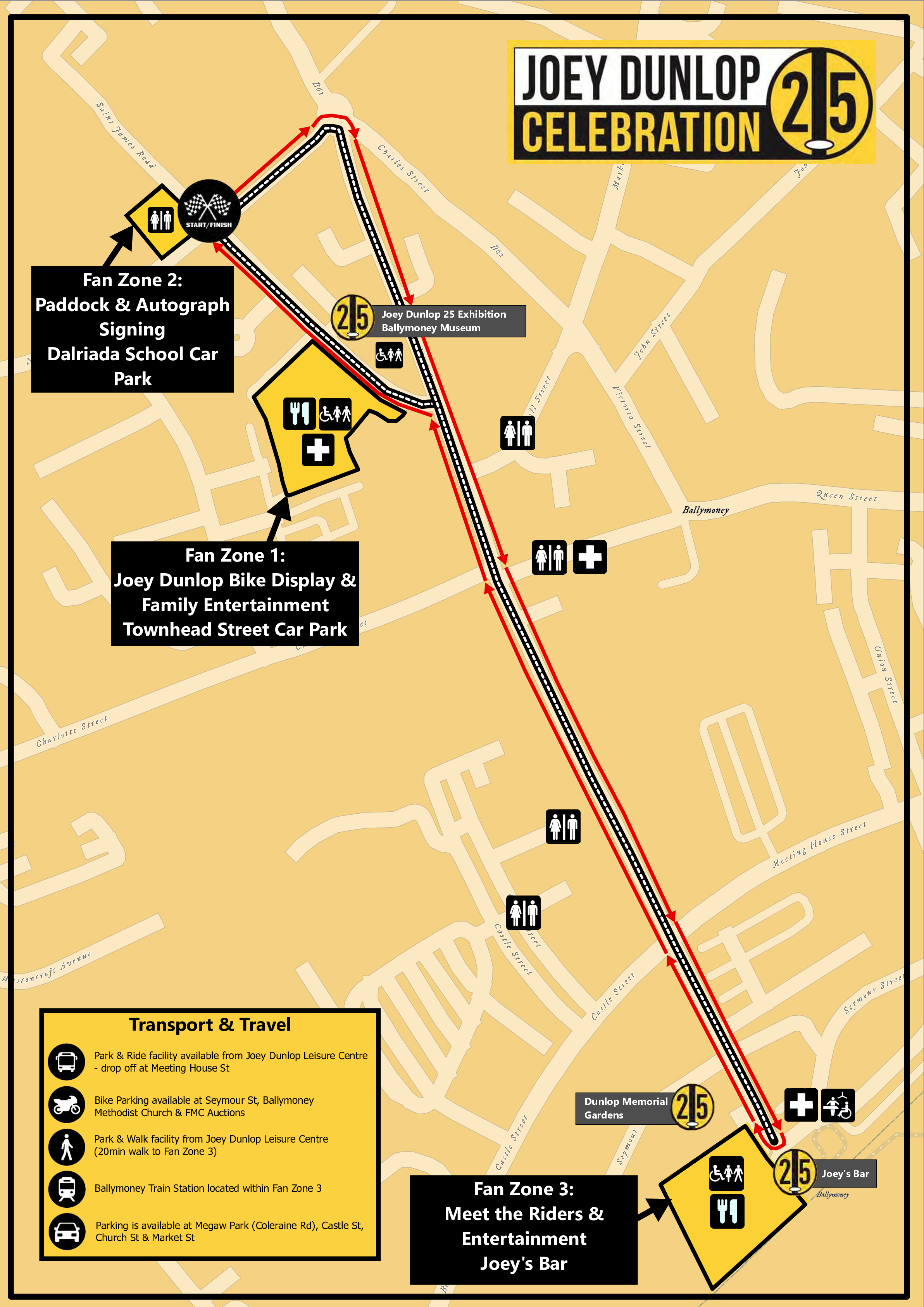 Joey Dunlop 25 Celebration Map