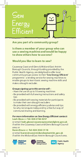 Sew Energy Efficient Leaflet