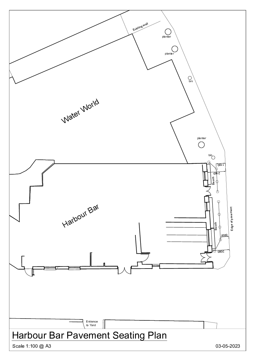 The Harbour Bar Pavement Seating Plan