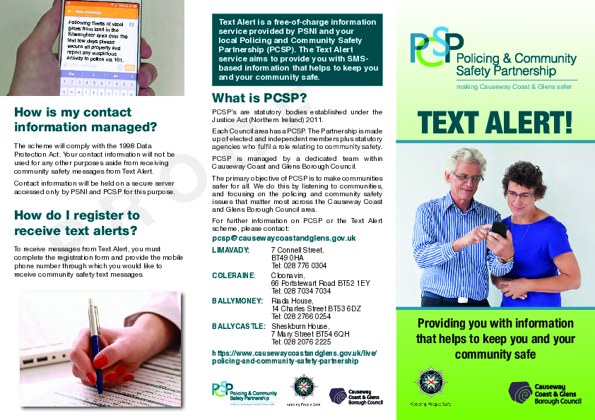 Text Alert Brochure