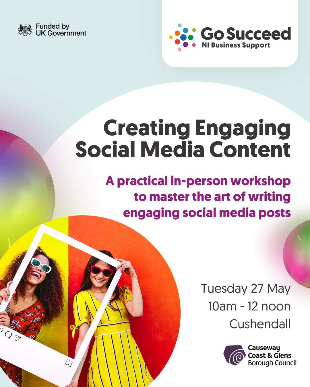 IN PERSON MASTERCLASS:  Creating Engaging Social Media Content