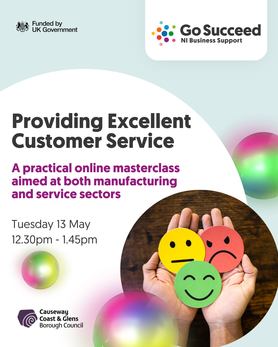 ONLINE MASTERCLASS:  Providing Excellent Customer Service
