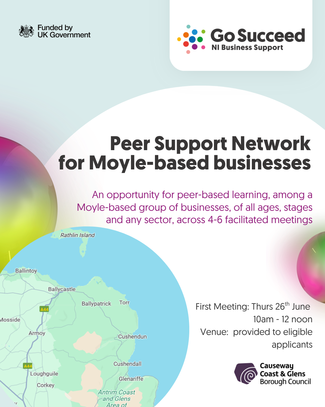 Moyle place-based Peer Support Network - Apply by Noon 17 June. First meeting 26 June.
