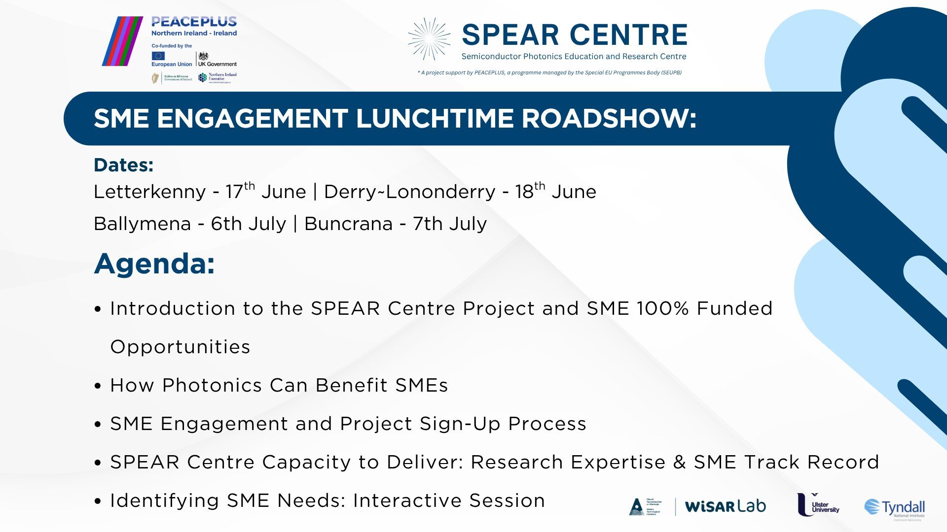 SPEAR SME Engagement Lunchtime Roadshow, Ballymena