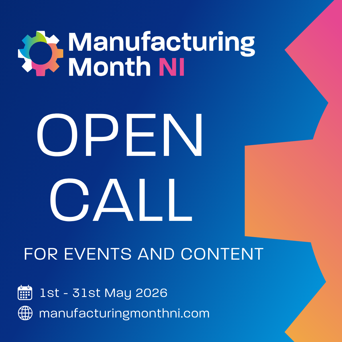 OPEN CALL:  Host an Event during Manufacturing Month