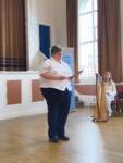 Jane-Marie Cooke of The Salvation Army addresses the audience at theBallymoney event