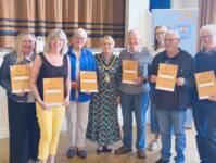 Volunteers from Roe Valley Residents Association with Mayor of Causeway Coast and Glens, Councillor Dawn Huggins