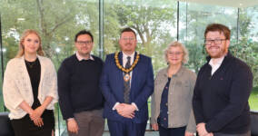 Newly appointed Deputy Mayor Ald Richard Stewart pictured with party members.