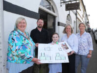Deputy Mayor of Causeway Coast and Glens Borough Council, Alderman Sandra Hunter, with Nic Wright, Ballycastle Museum Project Officer, Ava, P5 pupil at Ballycastle Integrated Primary School, Stella Byrne, Head of Investment at The National Lottery Heritage Fund and Julie Welsh, Head of Service for Community and Culture.