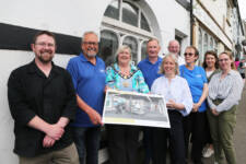 Deputy Mayor of Causeway Coast and Glens Borough Council, Alderman Sandra Hunter with Museum Services staff, volunteers from the Friends' of Ballycastle Museum and Stella Byrne, Head of Investment at The National Lottery Heritage Fund.