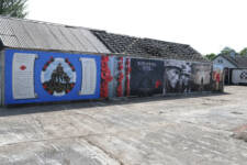The new murals on display in Dervock as part of a PCSP and Good Relations project.