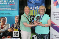 Player award for Bernie from Ballycastle Ladies.