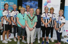 The victorious Ballycastle Ladies team who competed at the Walking Football World Cup
