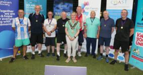 The Ballymoney team who enjoyed the Walking Football World Cup held at Score.