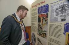 Deputy Mayor Richard Brown Stewart, viewing the exhibition