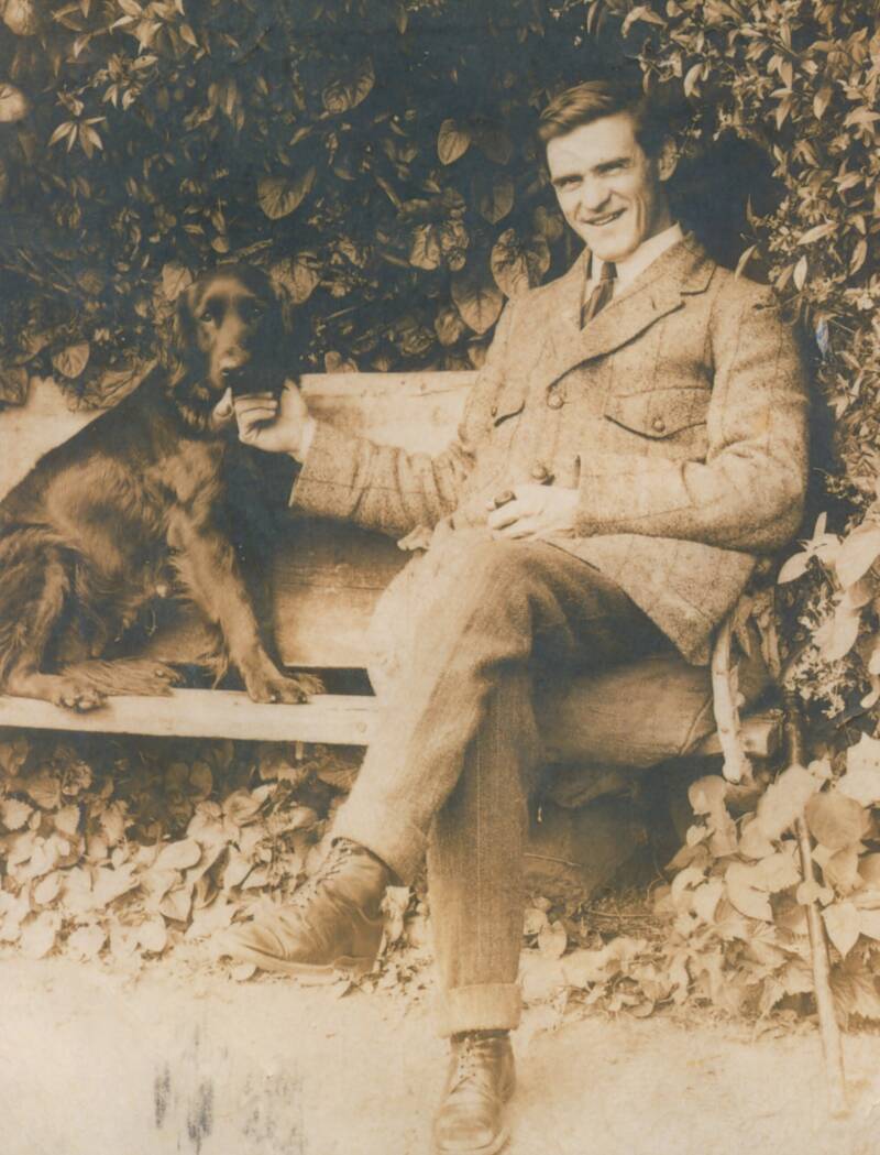 24 George Shiels seated in garden