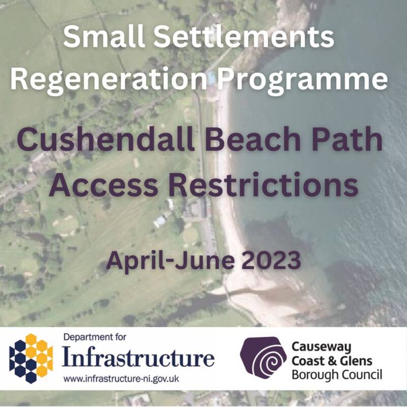 Cushendall beach path access restrictions