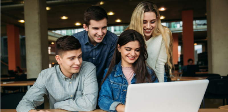 Group of Students on Course