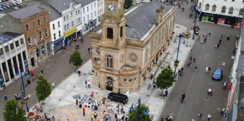 Aerial view Town hall re cftf