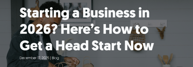 Starting a business in 2026 blog