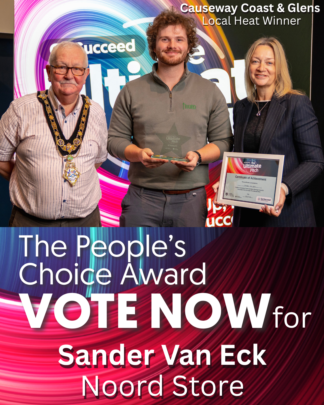 Vote for Sander Van Eck, Noord Waterproof Socks, in the Go Succeed People's Choice Awards