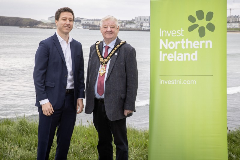 John Robb [Invest NI] with the Mayor, Cllr Steven Callaghan