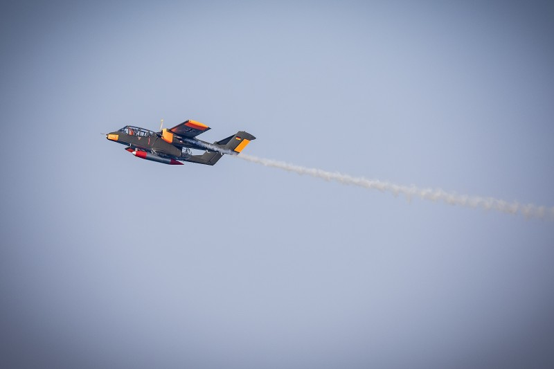 The American OV-10 Bronco pictured in the skies of Portrush for the 2024 NI International Airshow.