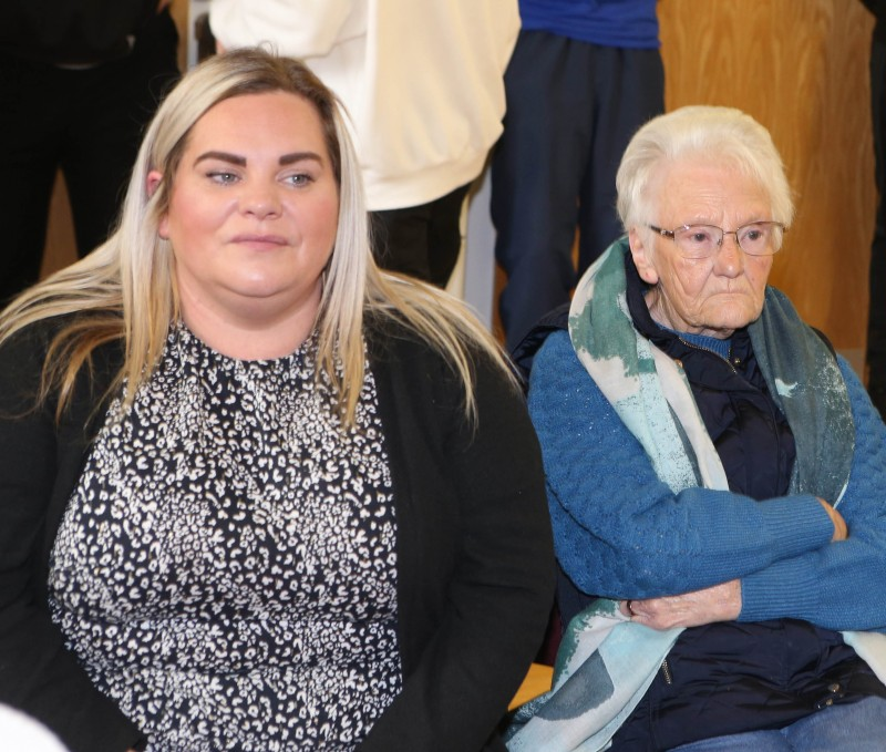 RVRA Support Worker with a resident who attended the relaunch of the Limavady Neighbourhood Health Improvement Program (NHIP).