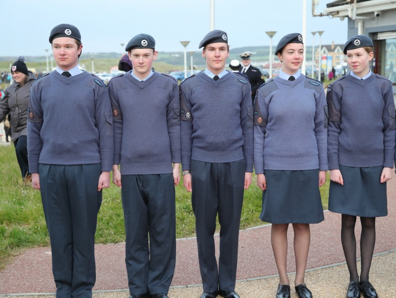 RAF Training Corps pictured at East Strand, Portrush for the D-Day beacon lighting to commemorate the 80th anniversary of D-Day.