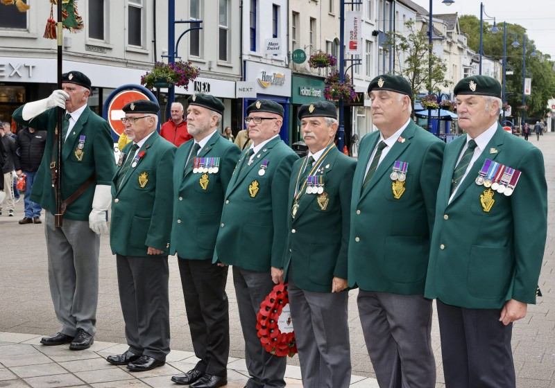Representatives from the UDR who attended the Battle of the Somme Commemoration Service in Coleraine.