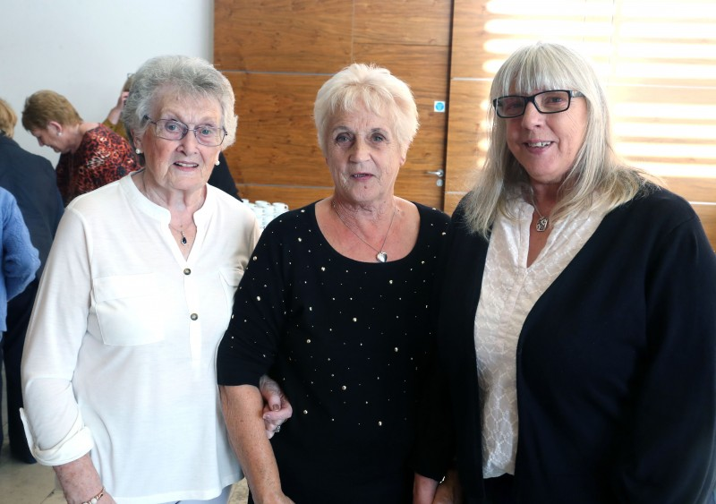 Mary Kerr, Oonagh Calvin and Anne McCrellis pictured at a civic reception for members of Ballymoney Evergreen Club in Cloonavin recently.