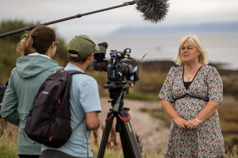Deputy Mayor of Causeway Coast and Glens Councillor Margaret-Anne McKillop, as she participates in the filming of Escape to the Country. The programme, made by Naked, Fremantle company will be aired on the 13th May at 3pm on BBC1.