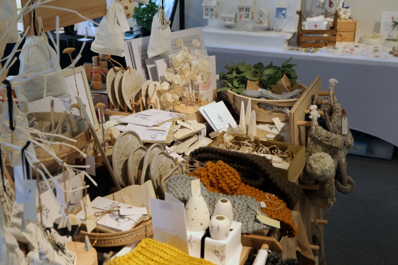 Over 40 exceptional local makers are being showcased at this year’s Christmas Craft Market in Flowerfield Arts Centre. Pictured in the image are items produced by Pig and Monkey Mercantil.