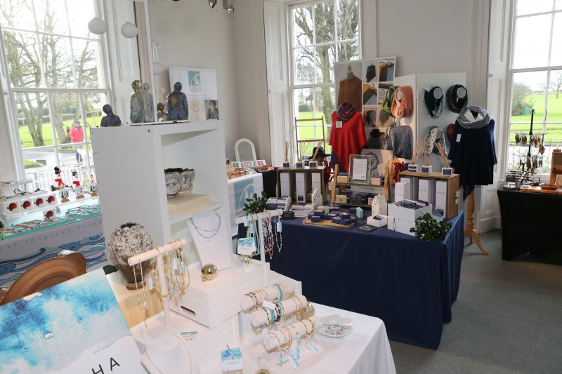 Over 40 exceptional local makers are being showcased at this year’s Christmas Craft Market in Flowerfield Arts Centre. Pictured in the image are items produced by Ballylather Soaps and Walsh Irish knitwear.