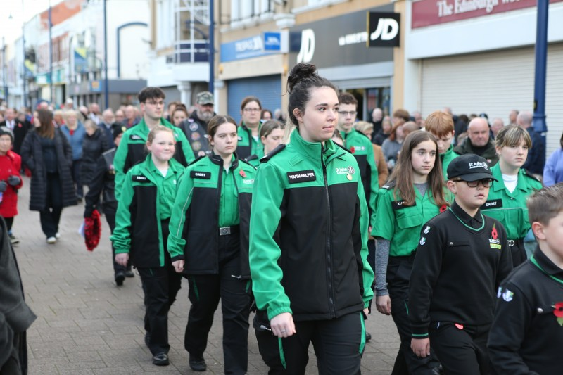 St John Ambulance at the Remembrance Day parade, Coleraine.