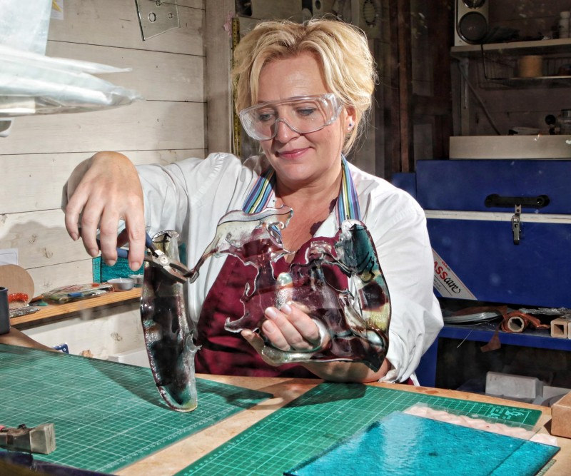 Glass artist Eleanor-Jane McCartney.