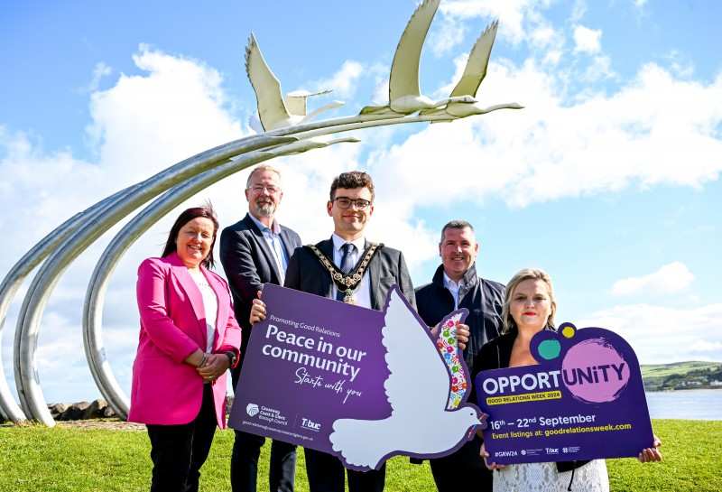 Mayor of Causeway Coast and Glens Councillor Ciarán McQuillan, pictured in Ballycastle ahead of Good Relations Week 2024.