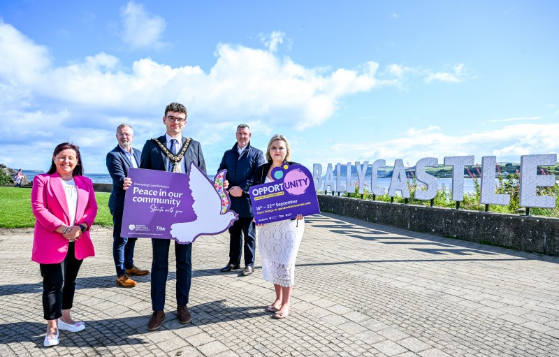 Mayor of Causeway Coast and Glens Councillor Ciarán McQuillan, pictured in Ballycastle ahead of Good Relations Week 2024.