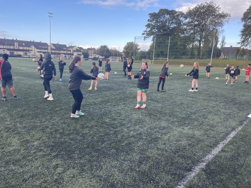 Pupils from Limavady High School & St Mary’s Limavady take part in the “Different Ball, Same Goal” project