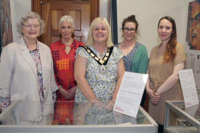 Councillor Yvonne Boyle, Joanne Honeyford, Deputy Mayor of Causeway Coast and Glens, Councillor Margaret-Anne McKillop, Sarah Calvin, Museum Services Development Manager and Rachael Marshall, Museum Officer.