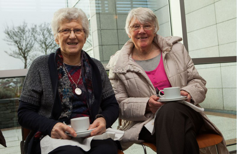 Pictured are Marian Gallagher and Margaret Kennedy from Open Door, Ballymoney.