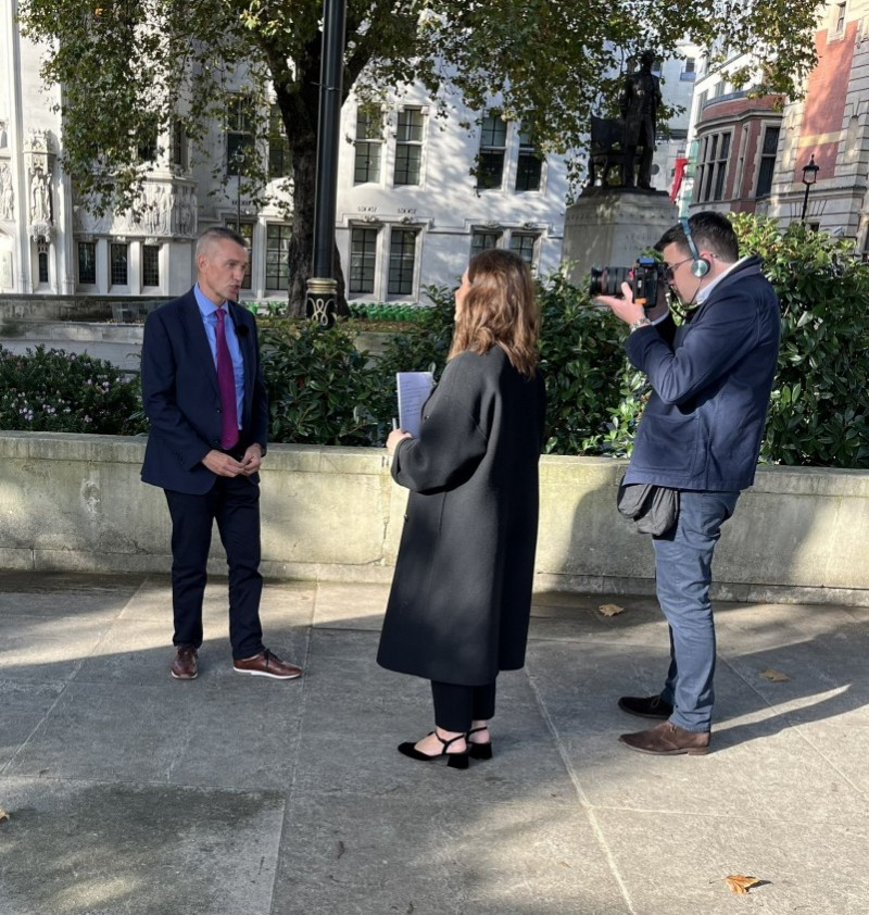 David Jackson, Chief Executive of Causeway Coast and Glens has joined a delegation from the Borough at Westminster today.