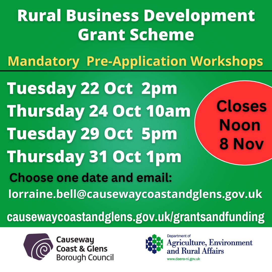 Mandatory Pre-Application Workshops Rural Business Development Grant Scheme