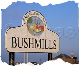 a photograph of a sign which says conservation area bushmills