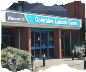 a photograph of the entrance to Coleraine Leisure Centre